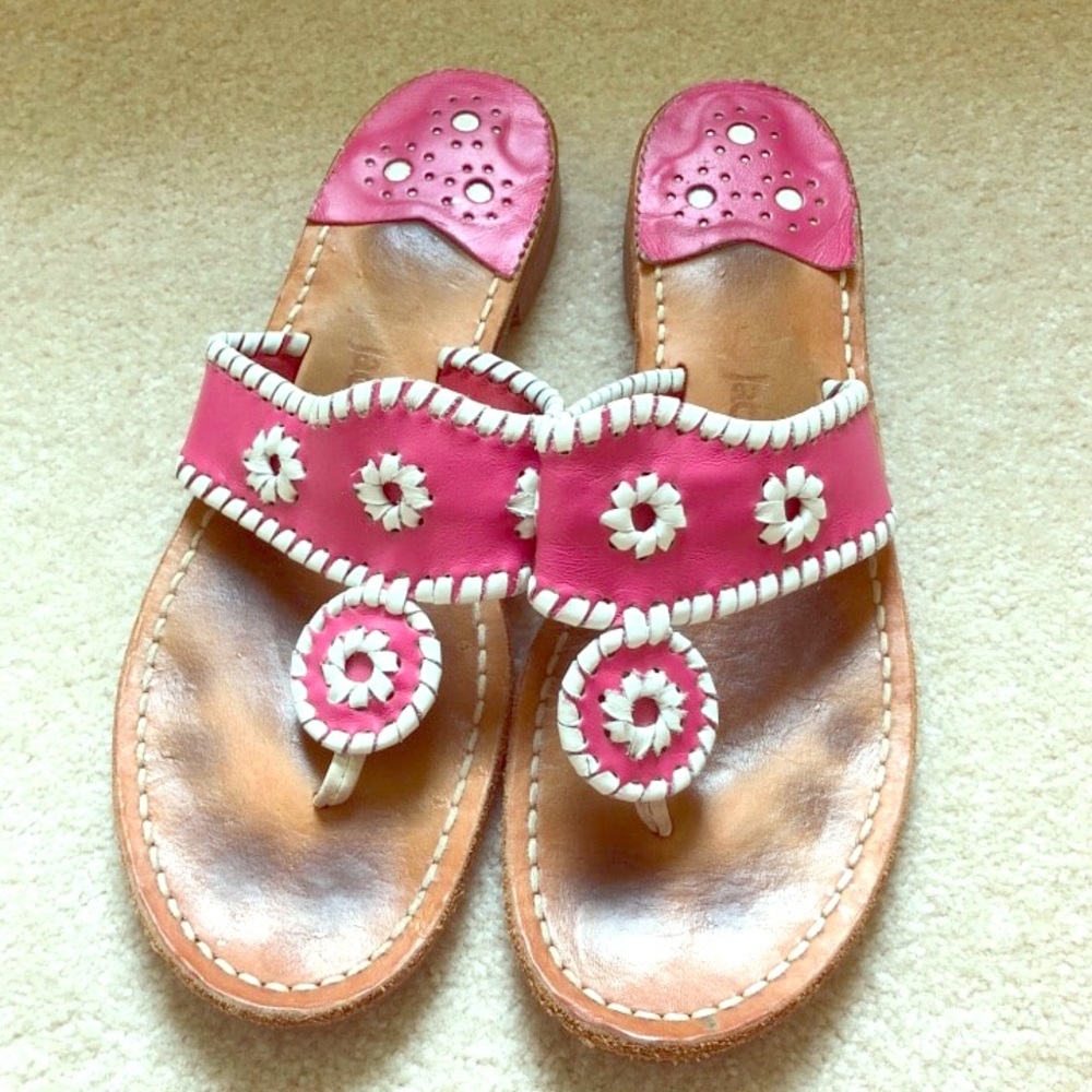 Jack Rogers Pink Leather Sandals